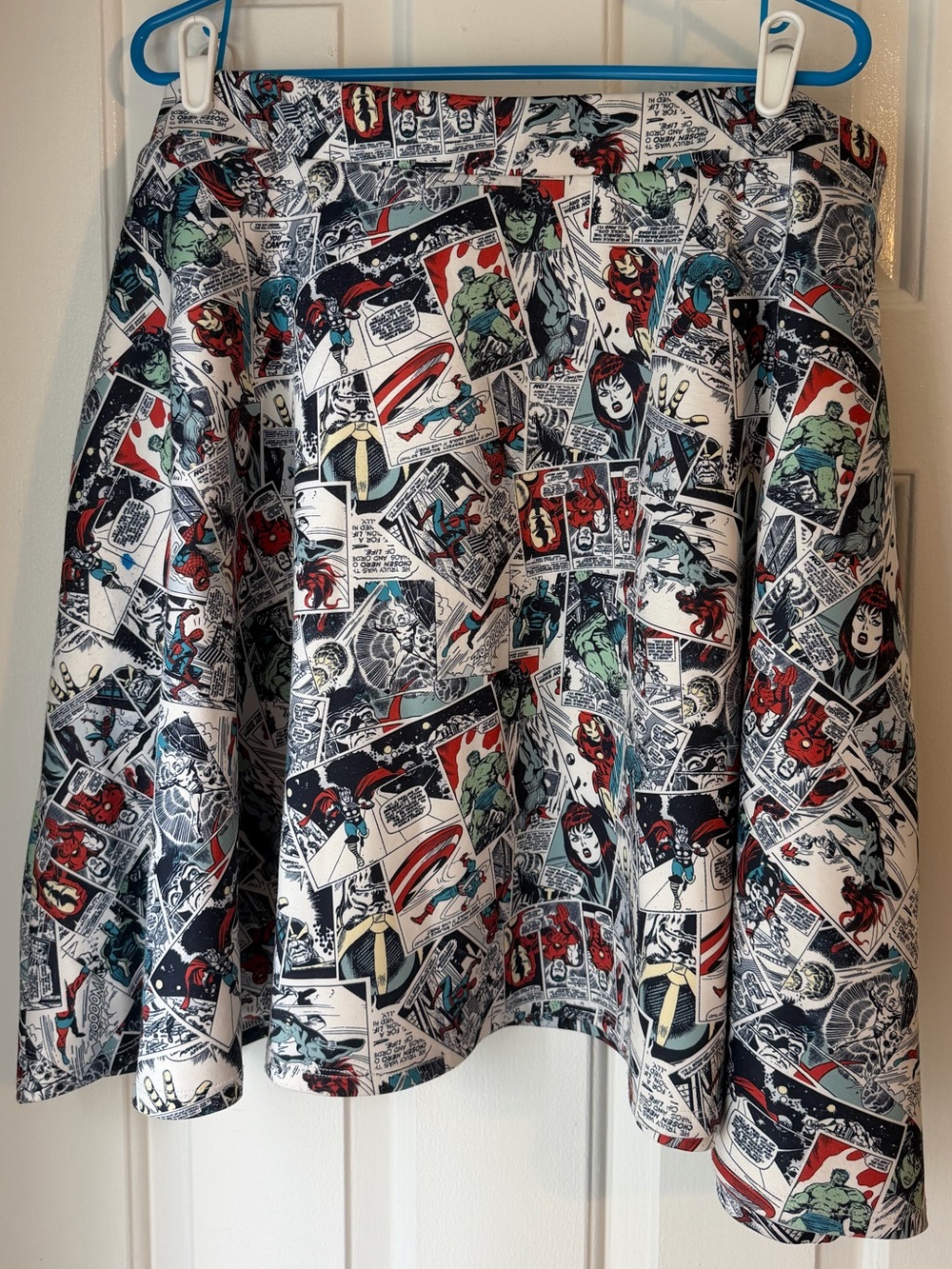 Torrid Marvel Comic Panel Scuba Knit Skirt